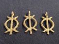 African brass pendant, 3 Adinkra symbol pendants