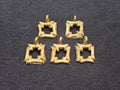African brass pendant, 5 Adinkra symbol charms