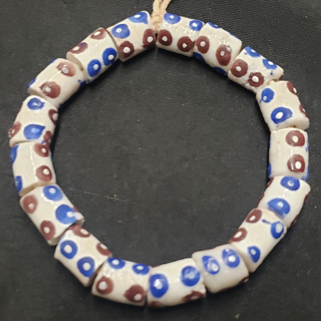 African glass beads, evil eye beads, AAB# 1583