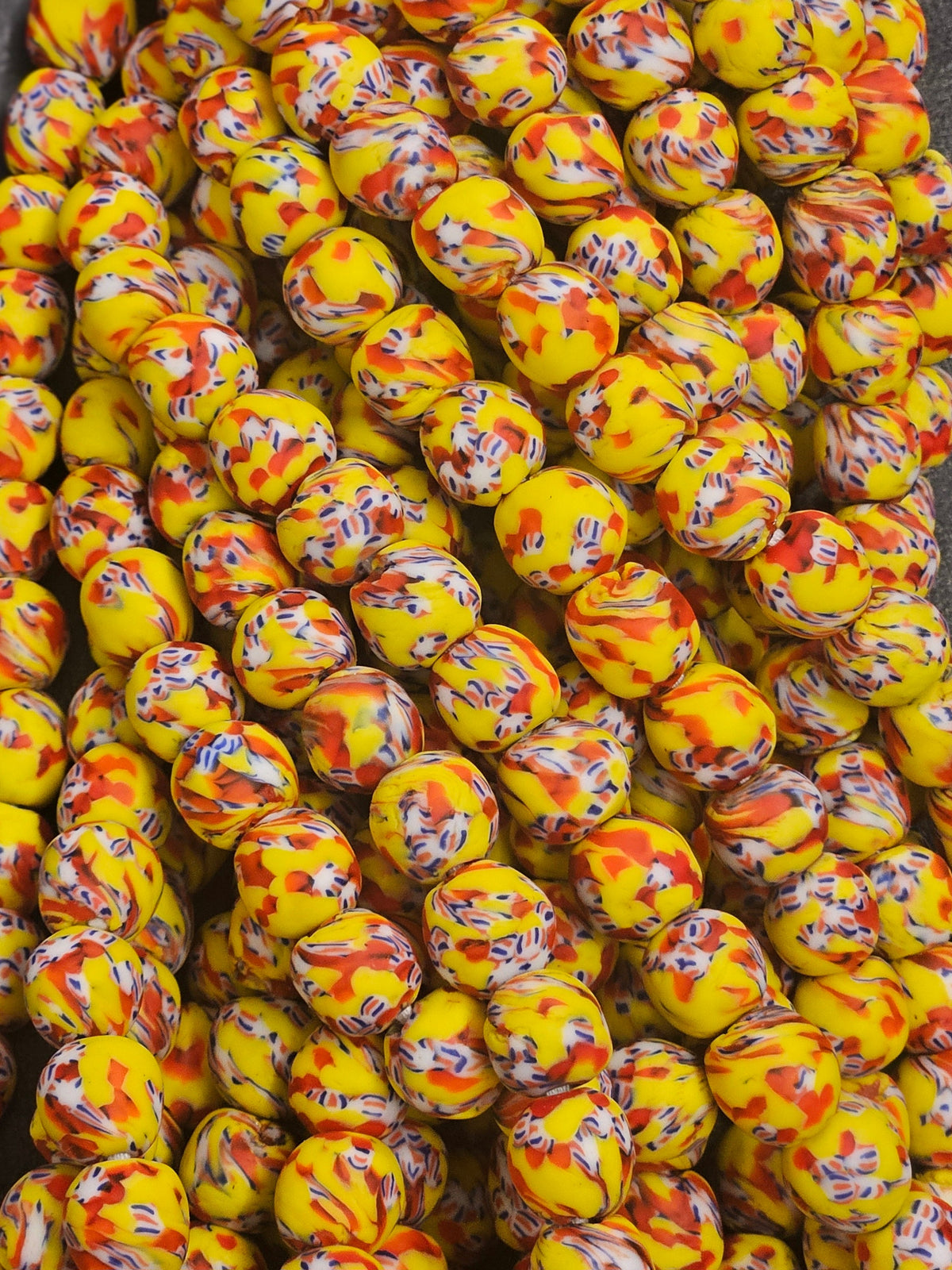 Fused African Recycled Glass Beads – Round #3513