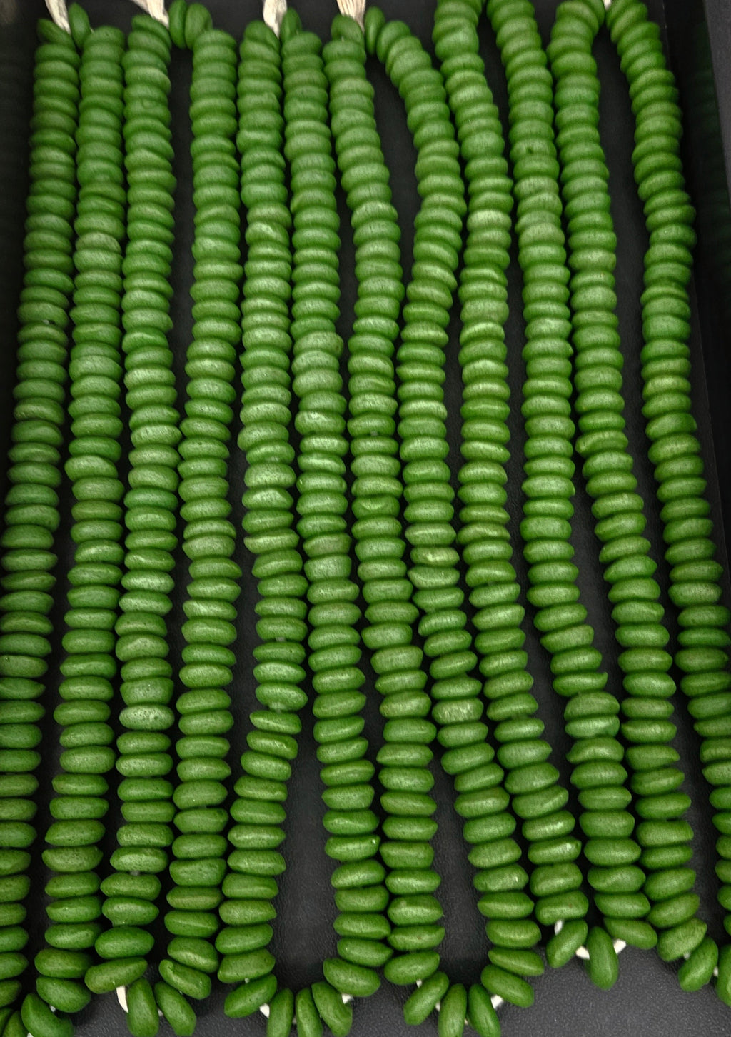 Green Handcrafted Ashanti Spacers | Elevate Your Jewelry Designs with Authentic African Beads