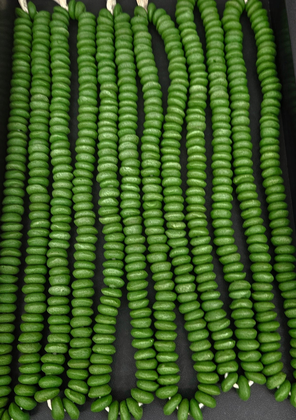 Green Handcrafted Ashanti Spacers | Elevate Your Jewelry Designs with Authentic African Beads
