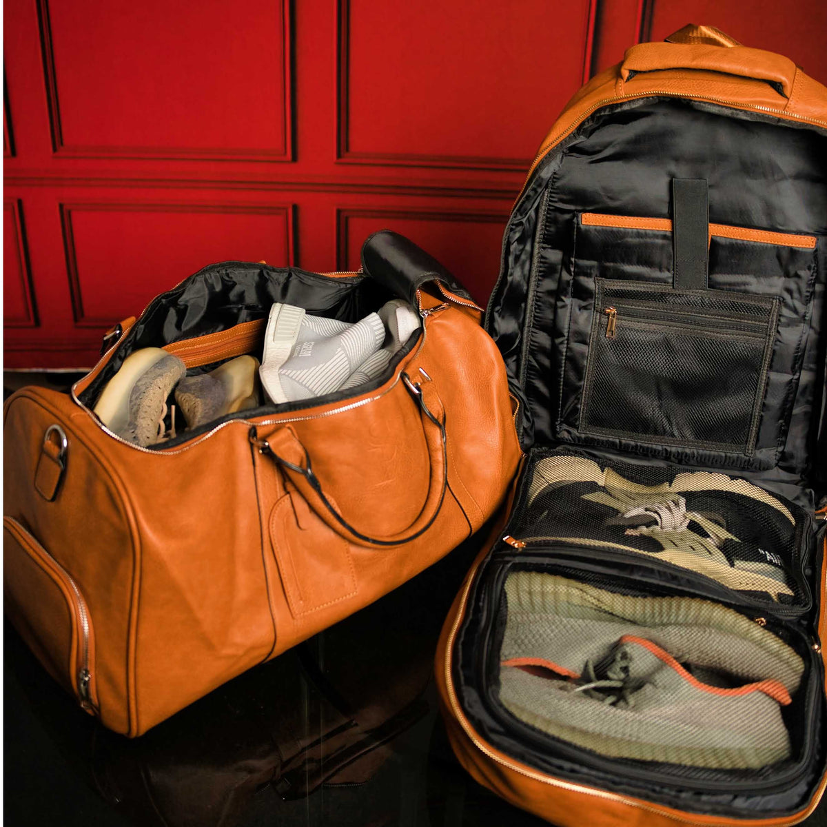 Brown Leather Patented Carry-on Bag (XL Design) (Only 300 Made)