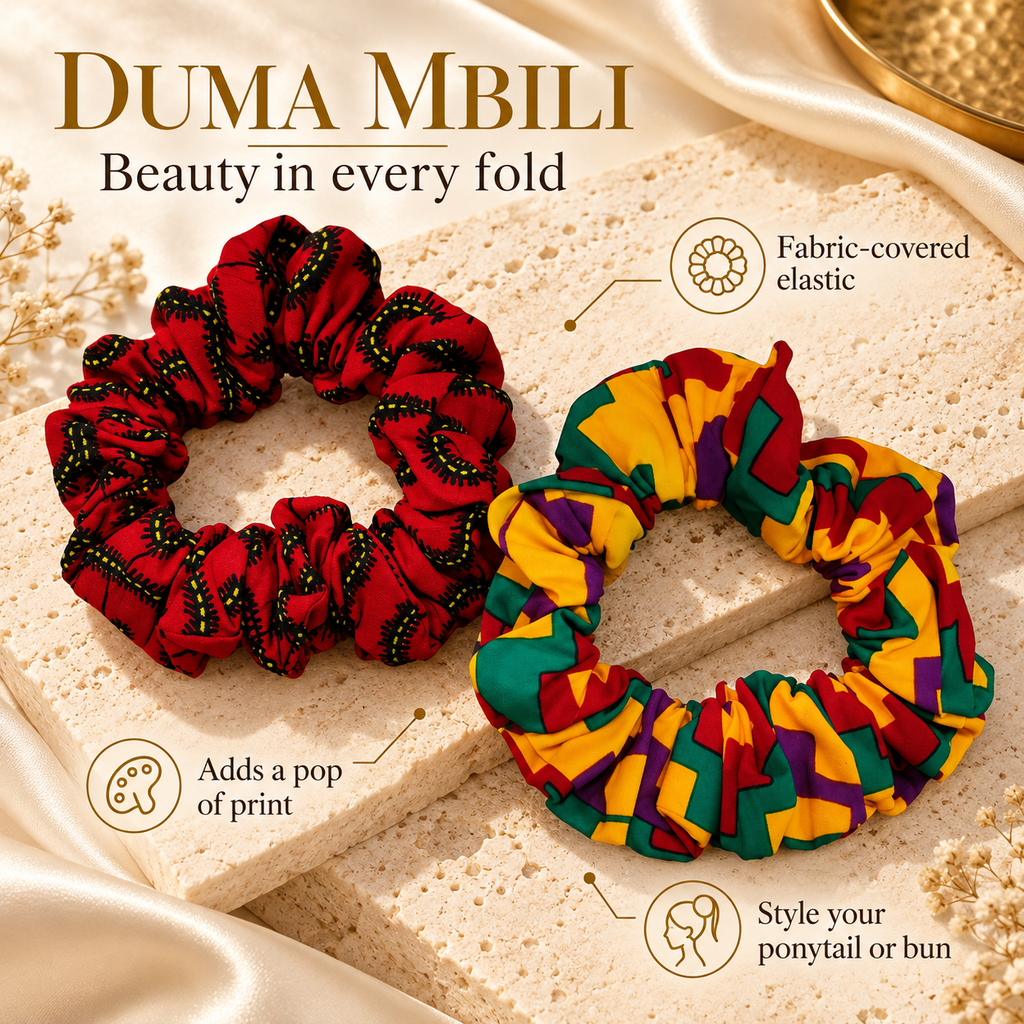 African Print Hair Scrunchies