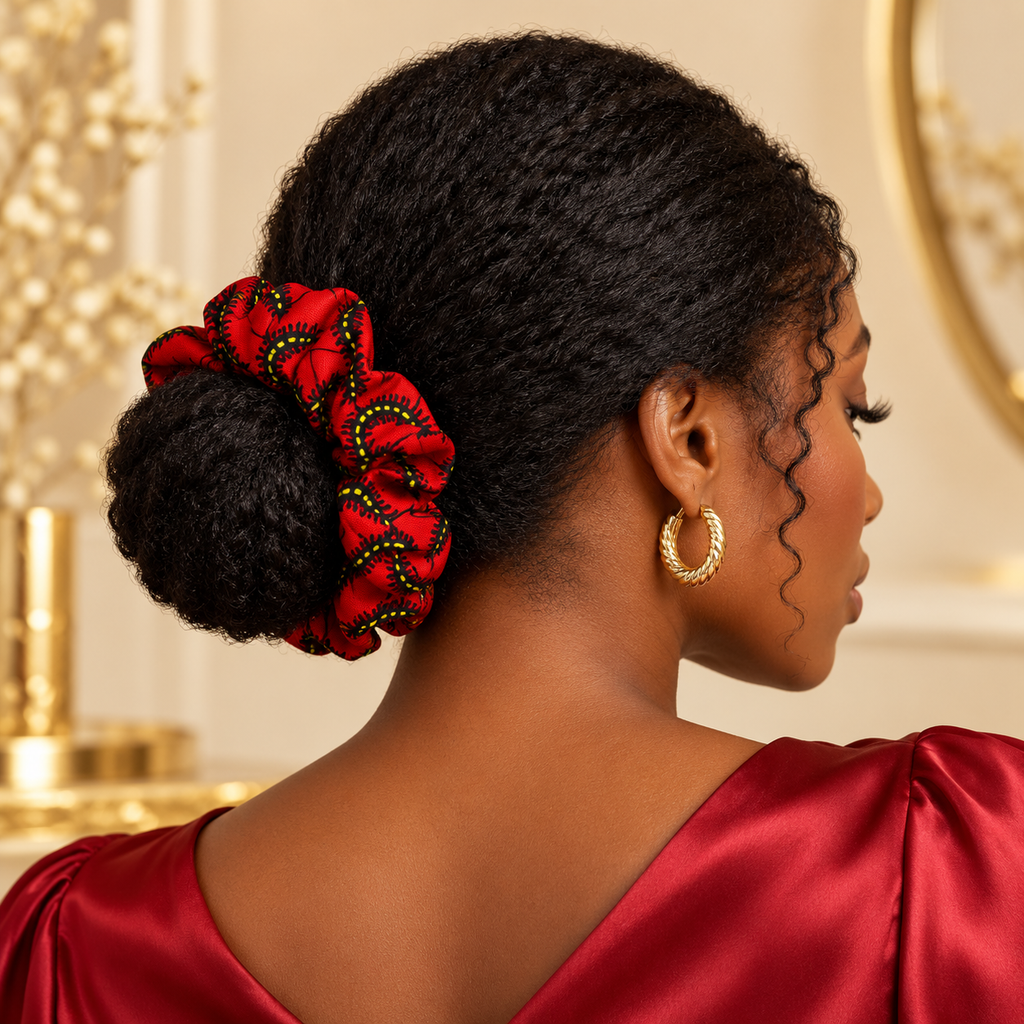 African Print Hair Scrunchies