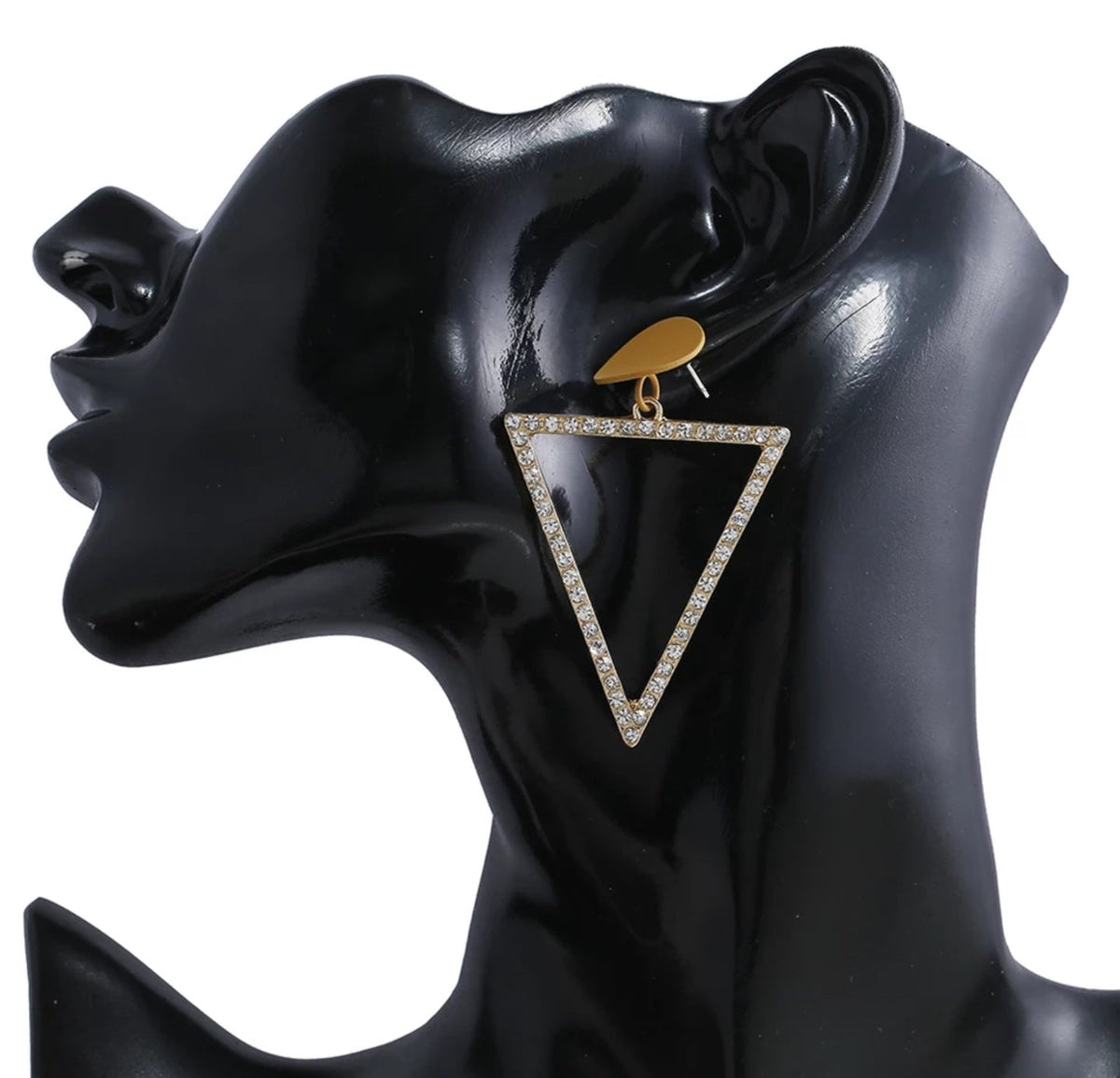 Gold Triangle Earrings
