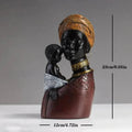 Traditional African Mother & Child Resin Sculpture Decorative Figurine