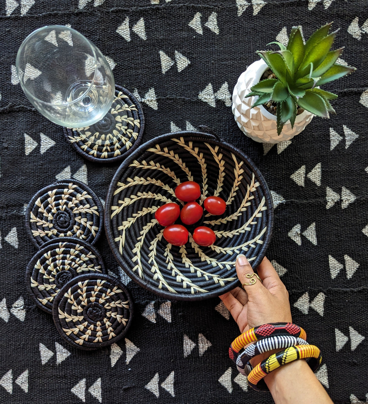 Small Woven Raffia African Baskets {Multiple Colors}