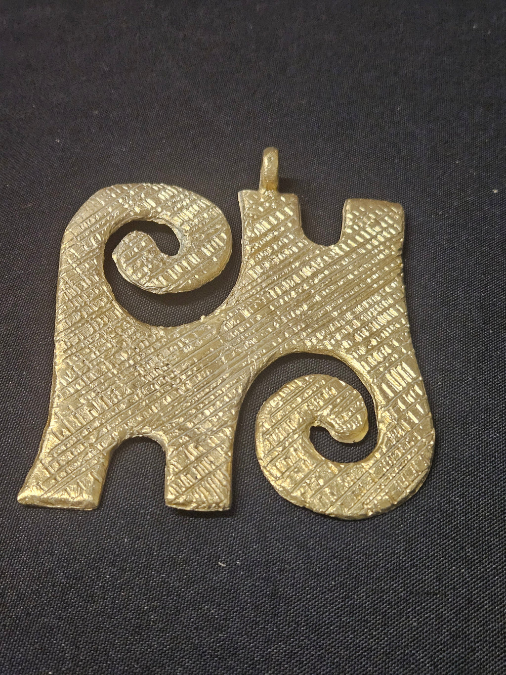 Oversized Kwaatakye Atiko Ashanti Brass Pendant | Authentic Ghanaian Adinkra Symbol | Handcrafted African Brass Statement Pendant