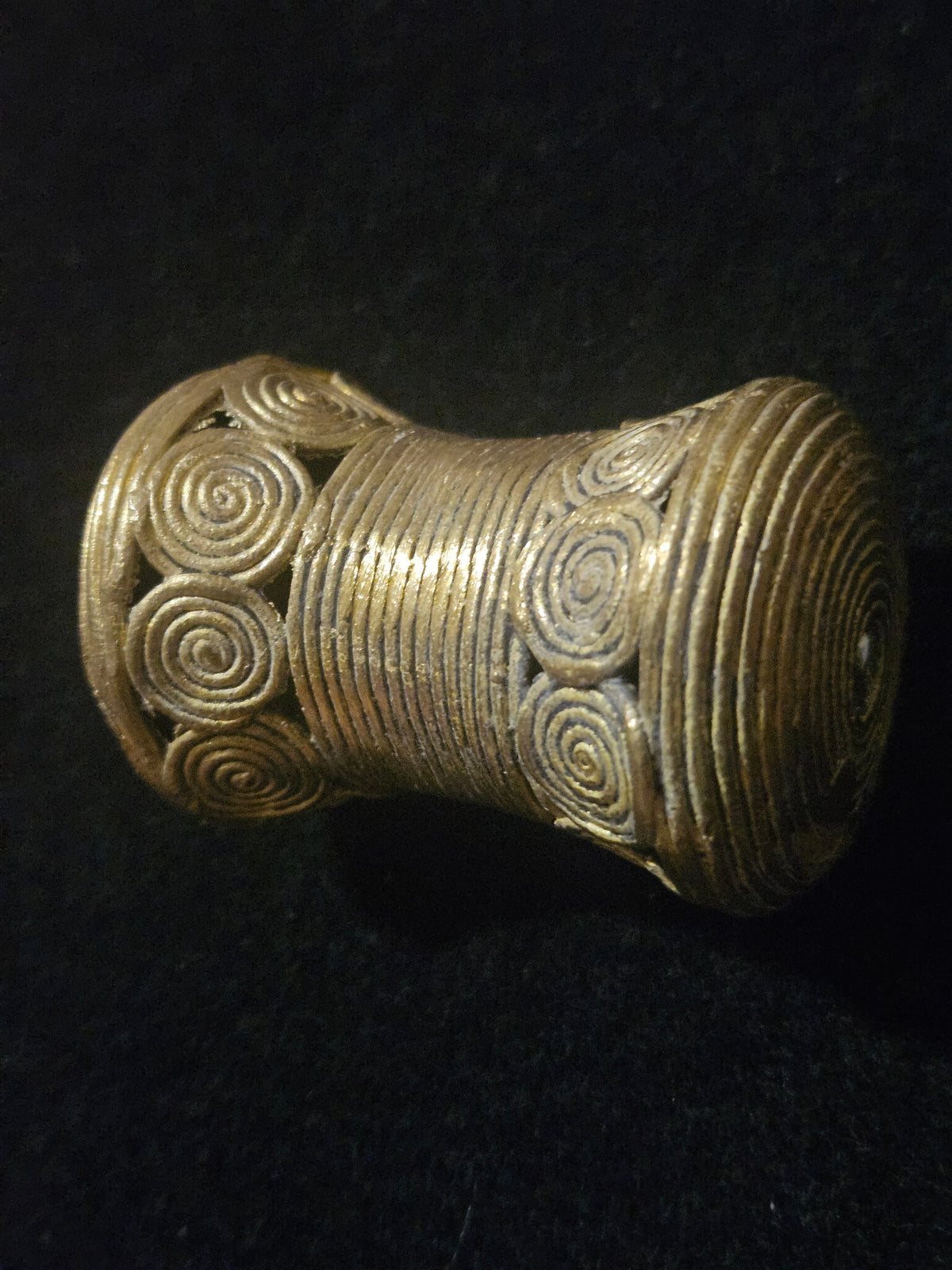 Oversized Brass Beads - Drum