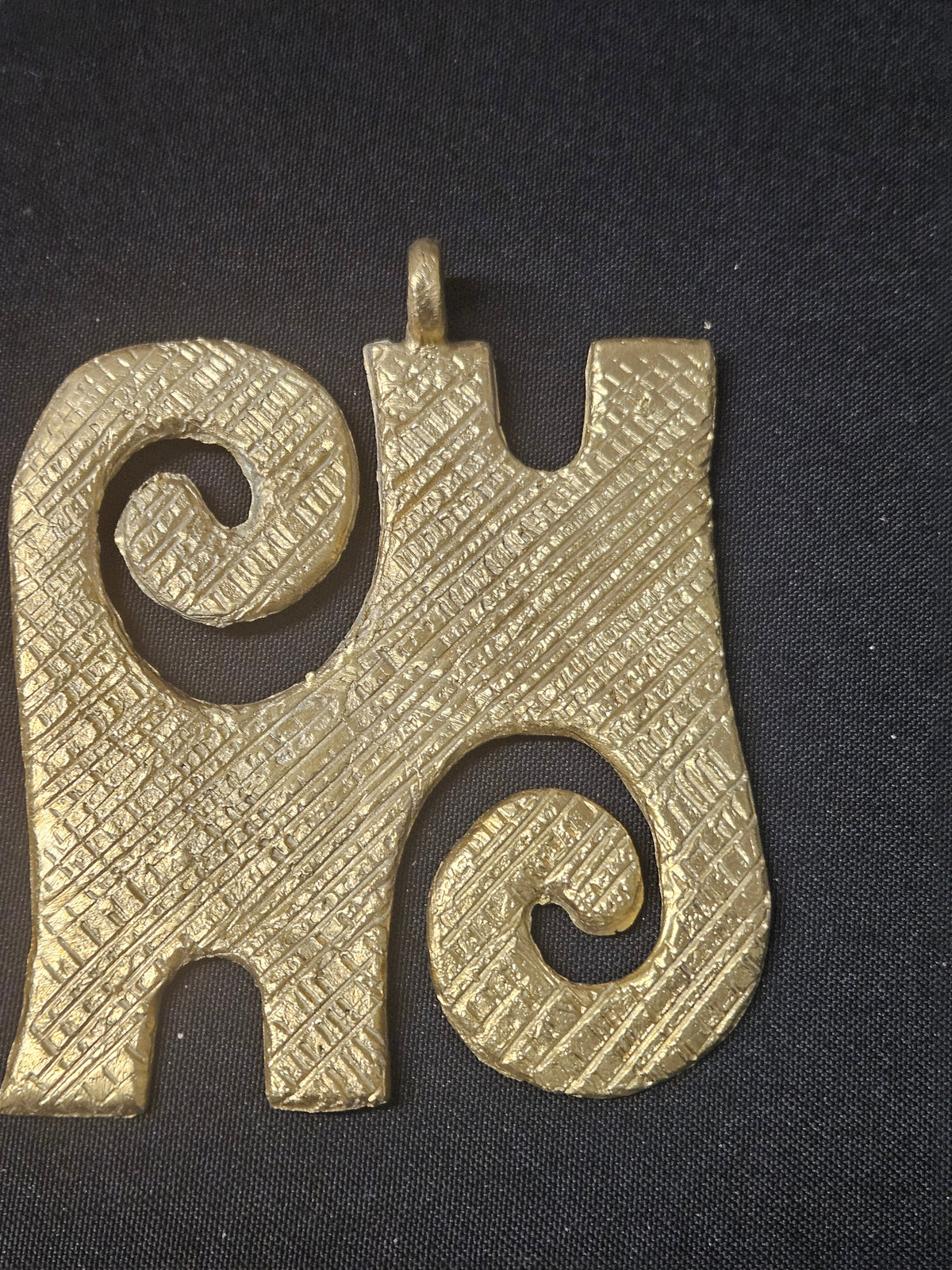 Oversized Kwaatakye Atiko Ashanti Brass Pendant | Authentic Ghanaian Adinkra Symbol | Handcrafted African Brass Statement Pendant