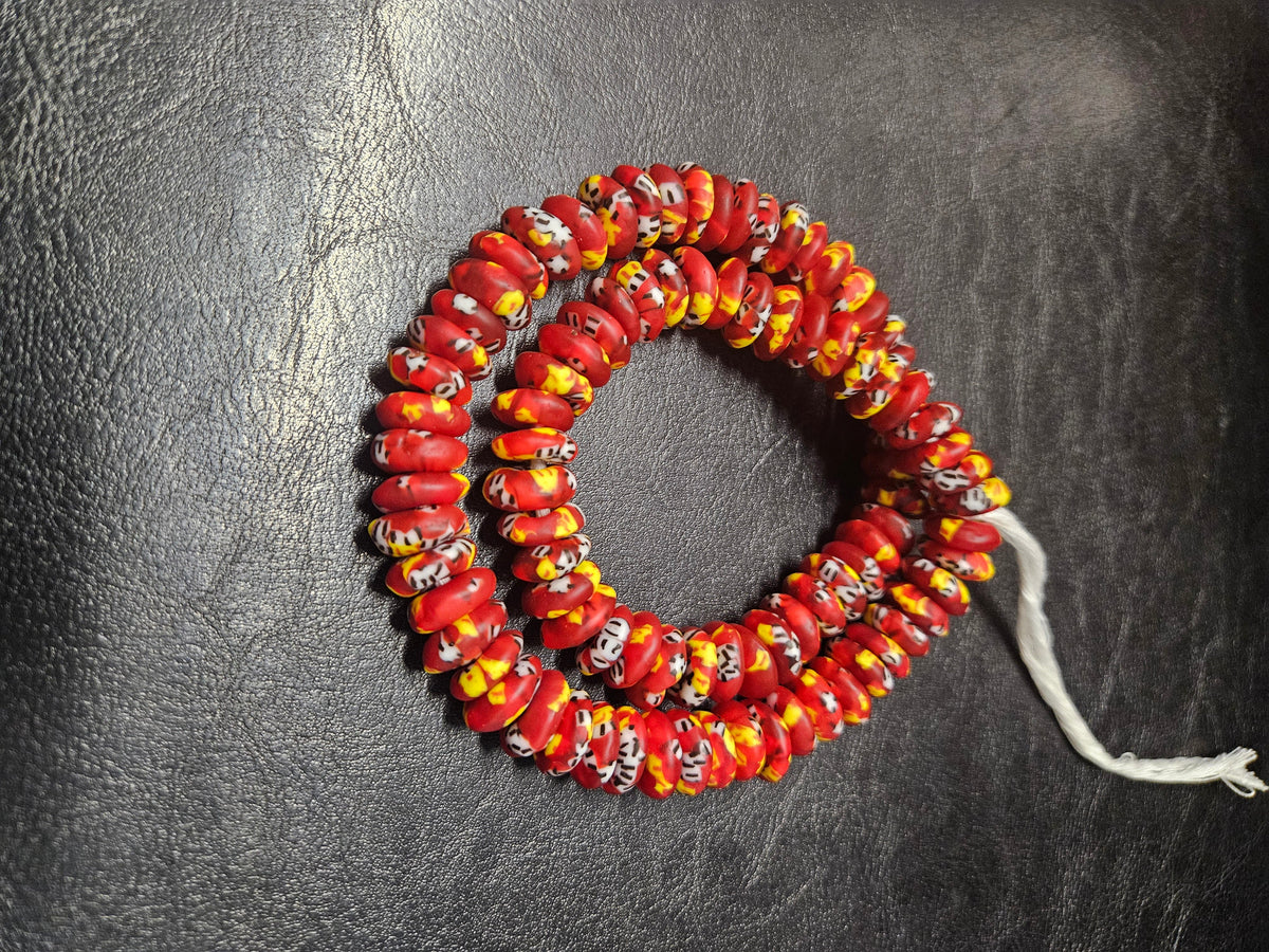 Authentic Fused Krobo Rondelle Glass Beads for Jewelry Designers | Ghana Recycled Glass Collection