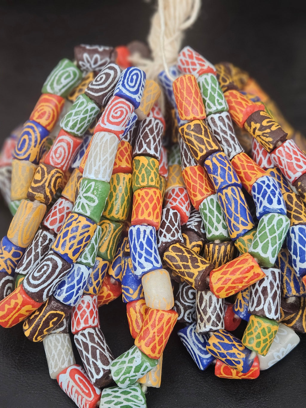 Handcrafted Painted Krobo Glass Beads | Mix Beads
