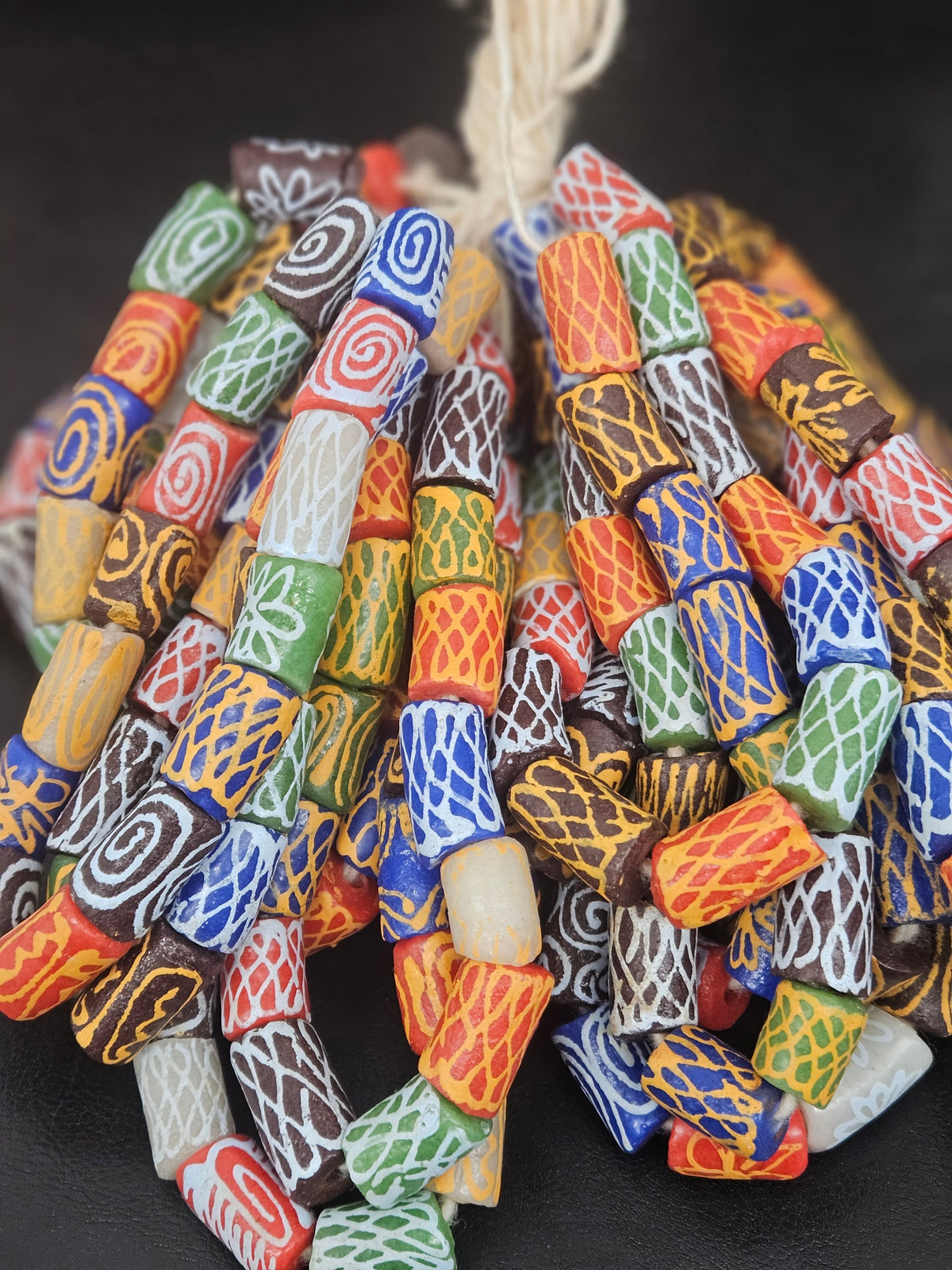 Handcrafted Painted Krobo Glass Beads | Mix Beads