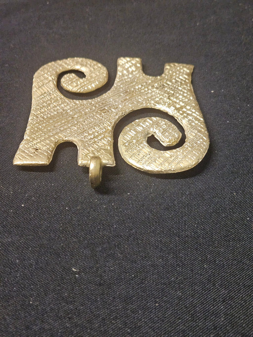 Oversized Kwaatakye Atiko Ashanti Brass Pendant | Authentic Ghanaian Adinkra Symbol | Handcrafted African Brass Statement Pendant